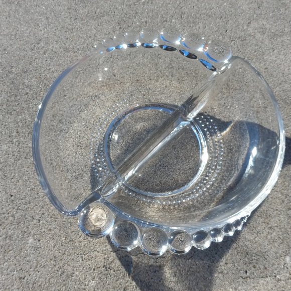 Duncan Miller Teardrop Clear Divided Nut / Trinket Dish 6" 1936-1955 - Picture 2 of 9